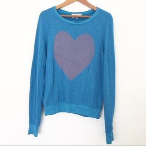 Wildfox Heart Sweater Blue